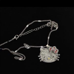 Hello Kitty Crystals Rhinestone Pendant Necklace